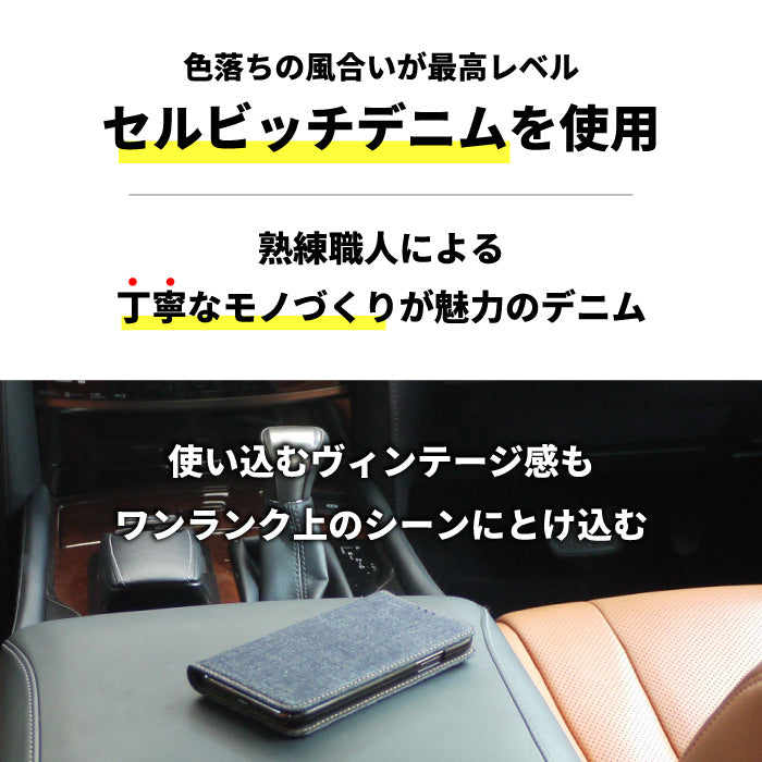 iphone ケース 手帳型 日本が誇るデニム スマホケース Xperia GooglePixel
