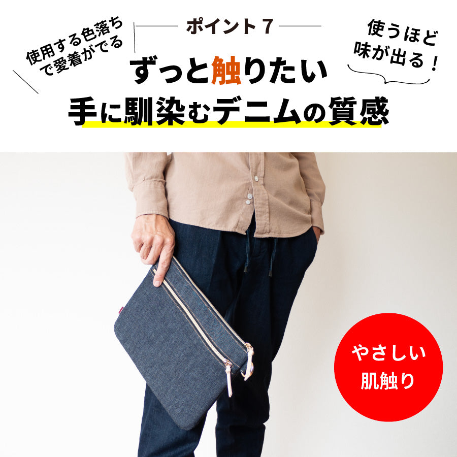 サコッシュ 日本が誇るデニム ショルダーバッグ ミニショルダーバッグ メンズ 大人 レディース