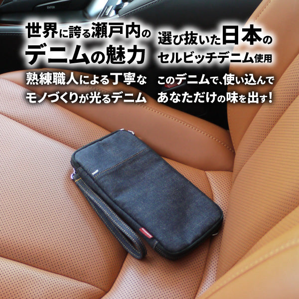 スマホポーチ スマホバッグ 日本が誇るデニム ポシェット ショルダー 斜めがけ