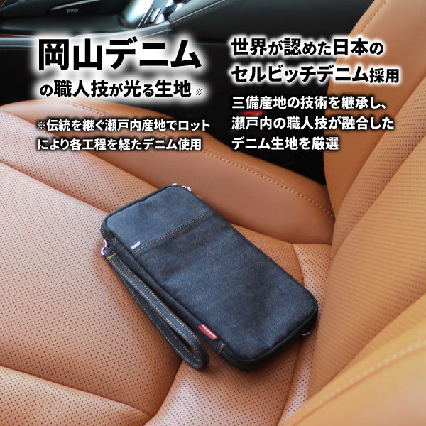スマホポーチ スマホバッグ 岡山デニム ポシェット ショルダー 斜めがけ