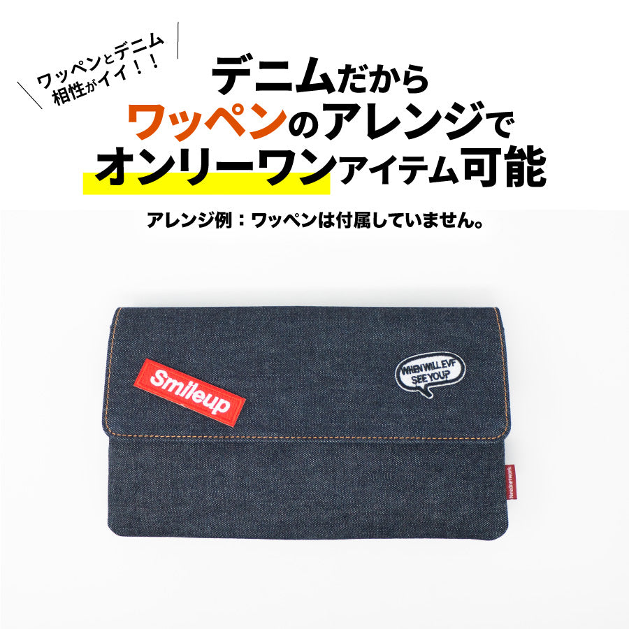 スマホポーチ 日本が誇るデニム 横型 スマホショルダー