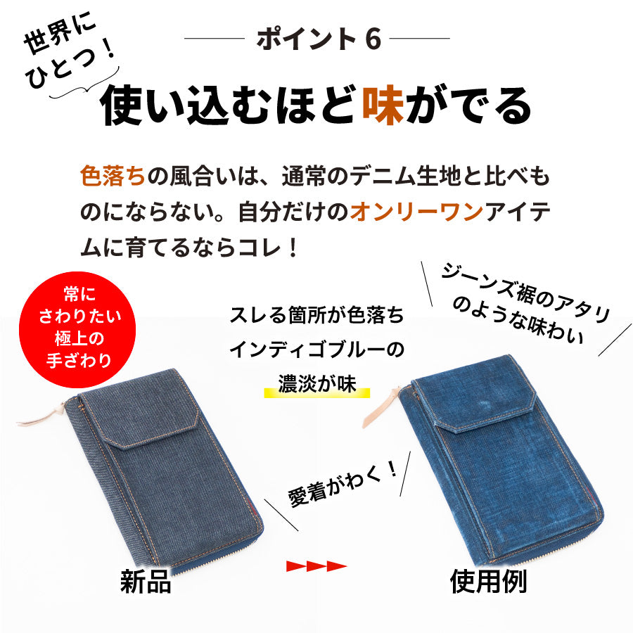 スマホショルダー 日本が誇るデニム スマホポーチ レディース お財布