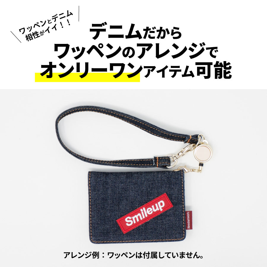 パスケース 定期入れ 日本が誇るデニム リール付き レディース メンズ