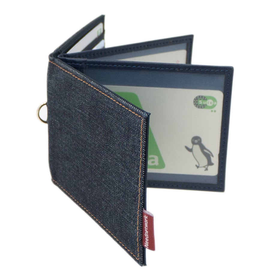 パスケース 定期入れ 日本が誇るデニム 免許証ケース メンズ 二つ折り