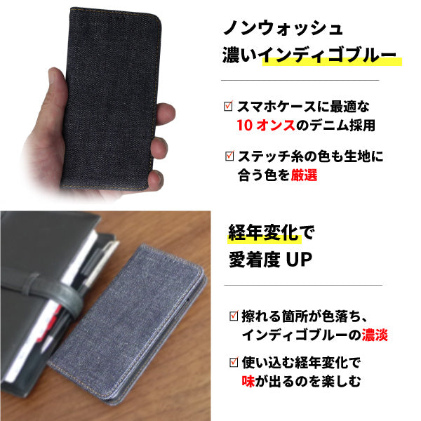 iphone ケース 手帳型 日本が誇るデニム スマホケース Xperia GooglePixel