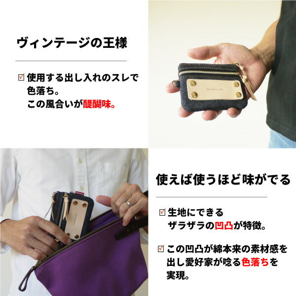 コインケース 日本が誇るデニム パスケース 小銭入れ 定期入れ IDカードホルダー