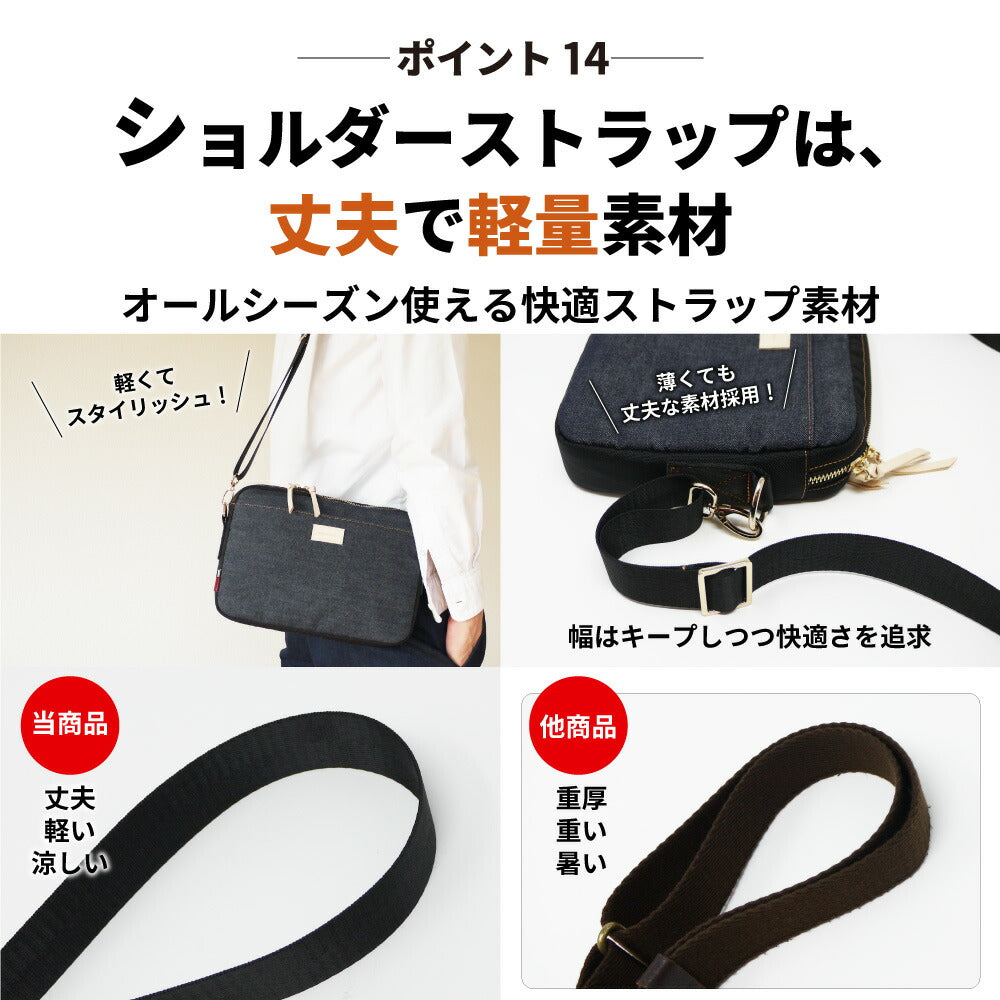 ショルダーバッグ 日本が誇るデニム ミニショルダーバッグ 斜めがけ バッグ