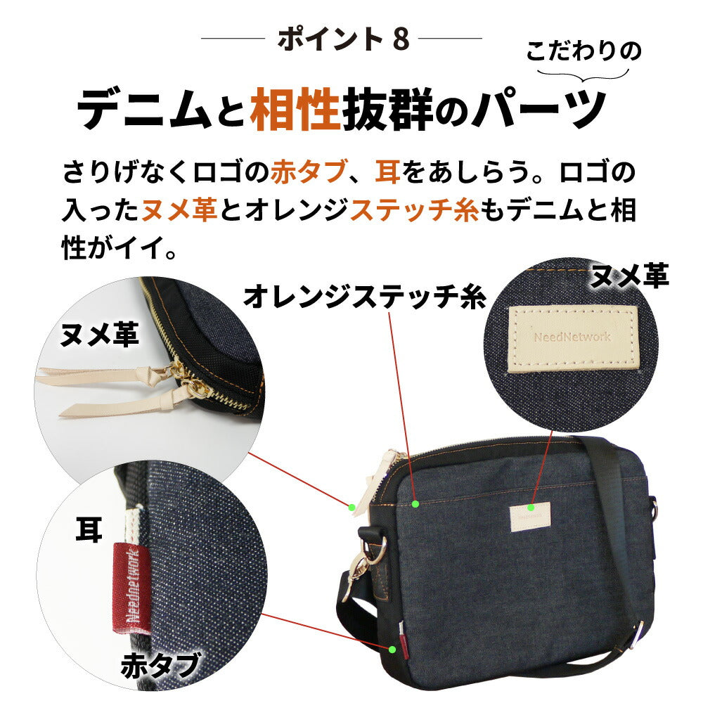 ショルダーバッグ 日本が誇るデニム ミニショルダーバッグ 斜めがけ バッグ