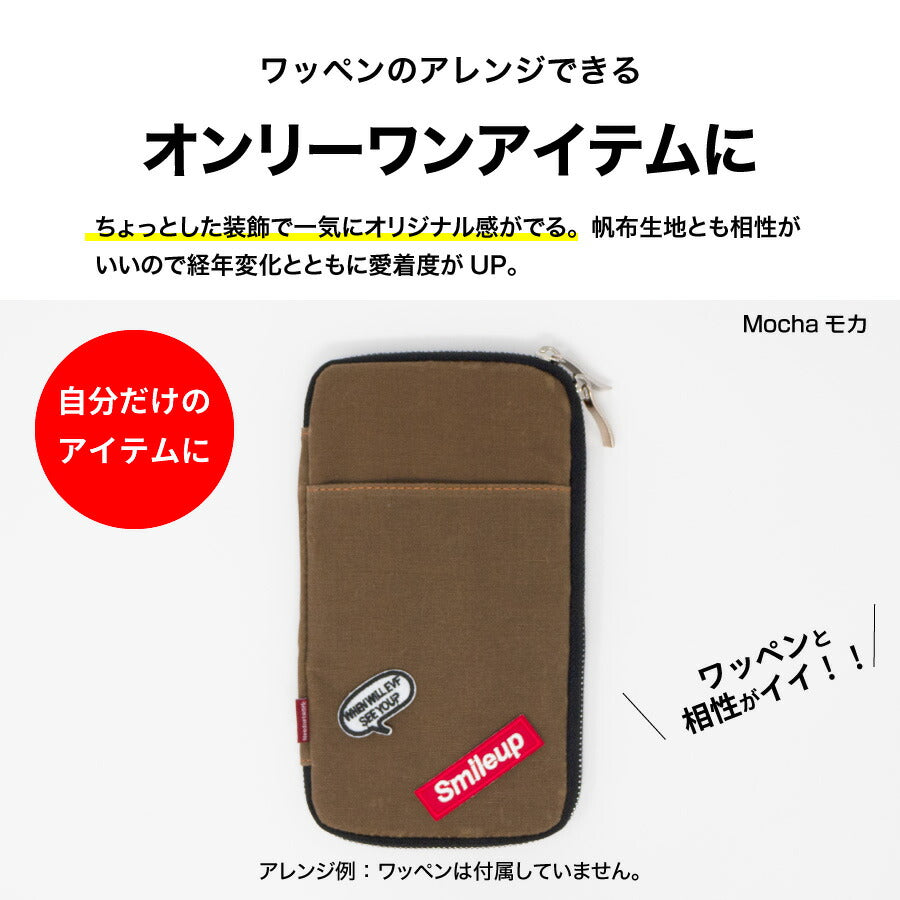 スマホポーチ スマホバッグ パラフィン帆布 ポシェット ショルダー 斜めがけ