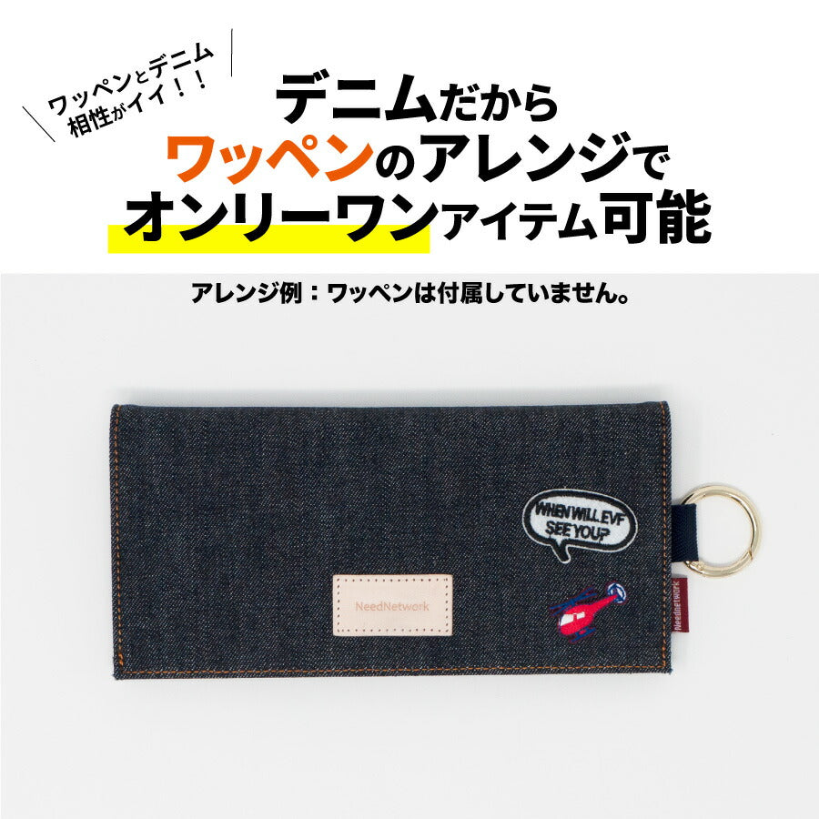 長財布 日本が誇るデニム 小銭入れ 長財布 スリム 軽量 二つ折り 折りたたみ