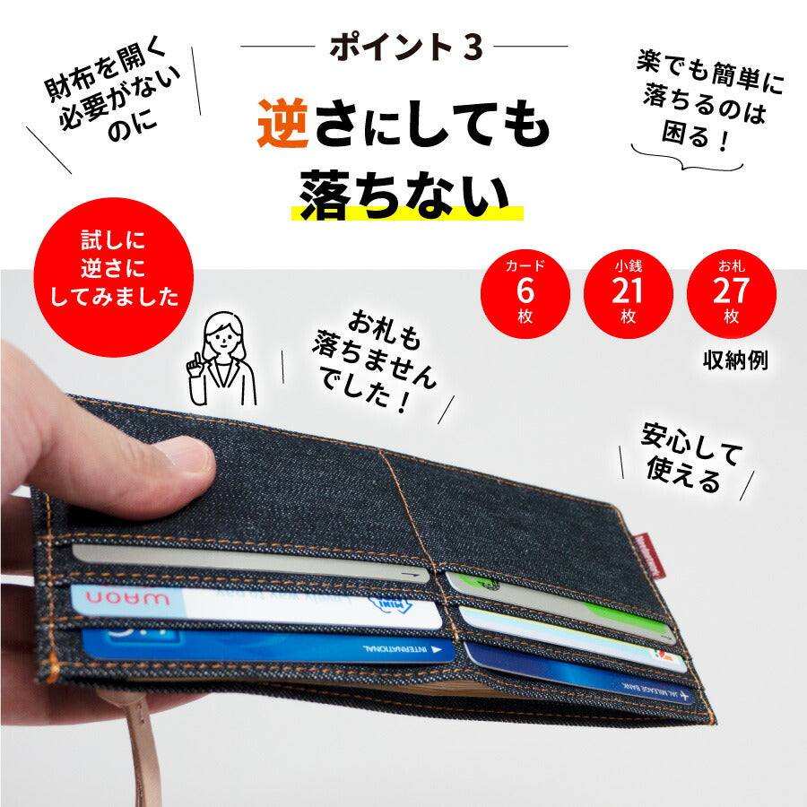 長財布 日本が誇るデニム 薄型 財布 スキミング 防止 極薄 スリムウォレット