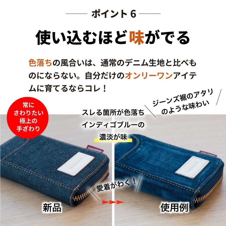 岡山デニム キーケース スマートキーケース キーリング キーポーチ