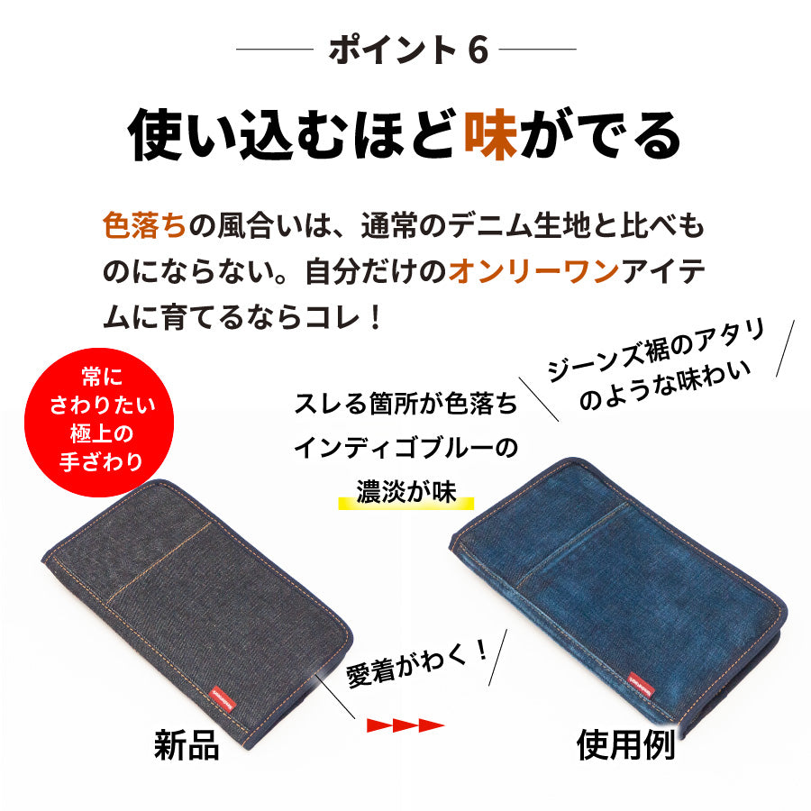 スマホポーチ スマホポシェット 日本が誇るデニム 長財布 斜めがけ お財布ポーチ 縦型 横型