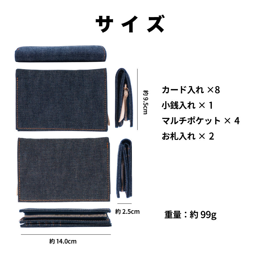 二つ折り 財布 メンズ 薄型 大容量 小銭入れ コンパクト ミニ財布