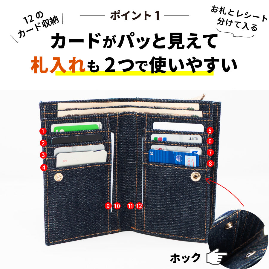 二つ折り 財布 メンズ 薄型 大容量 小銭入れ コンパクト ミニ財布